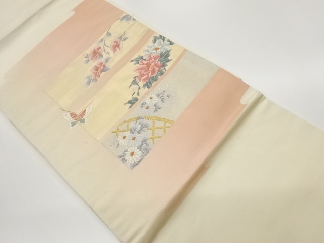 JAPANESE NAGOYA OBI / WOVEN SHIKISHI PATTERN